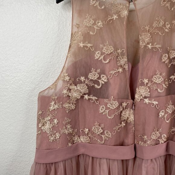 Azazie Dress Bridesmaid Mother Of The Bride Sleeveless Dusty Rose Sz A30 NWT - Picture 10 of 16